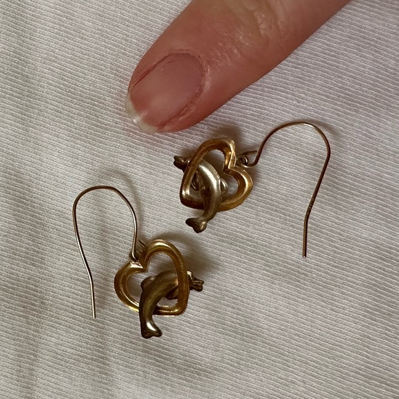 Like new real gold and silver earrings - Picture 5 of 5